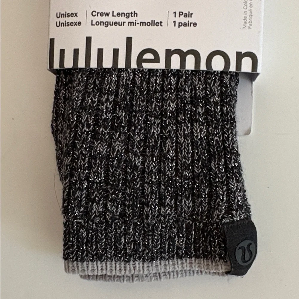 lululemon Athletically  Ragg Socks BMUT/SILD -Medium NWT